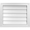 Ekena Millwork Vertical Surface Mount PVC Gable Vnt: Non-Functional, w/2"W x 1-1/2"H, Brickmould Frame, 22"W x 18"H GVPVE22X1802SN - alternate 1